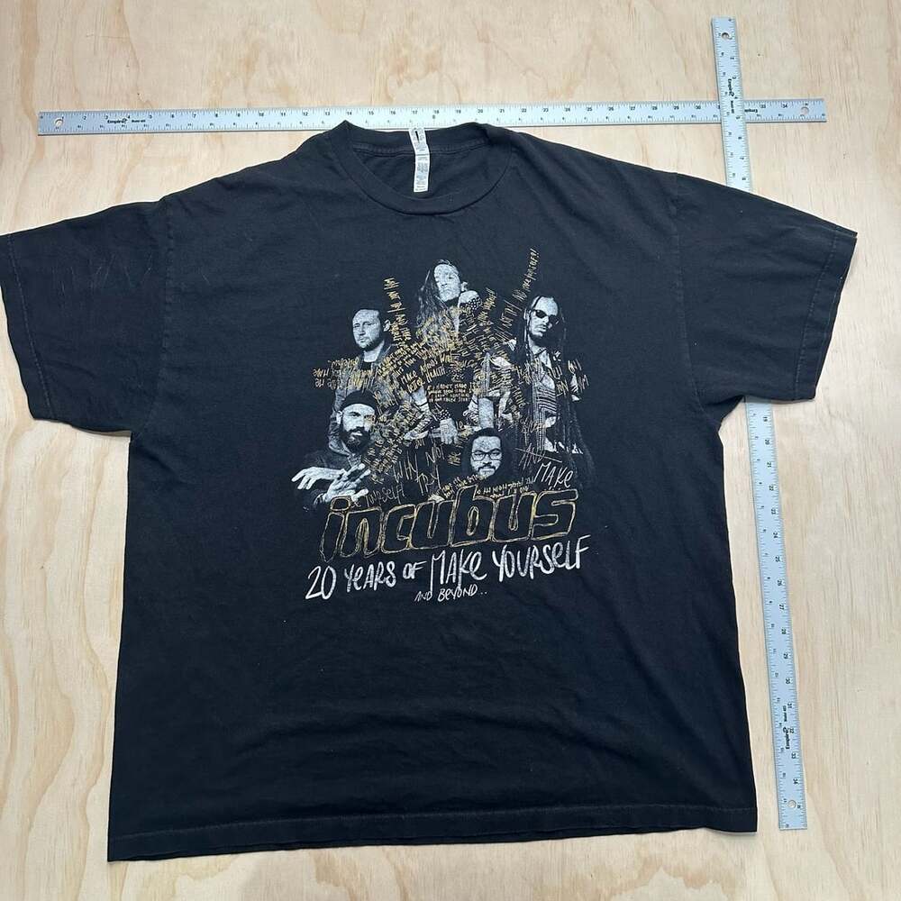 Incubus 20 Years of Make Yourself and Beyond Tour T-Shirt 2XL Black